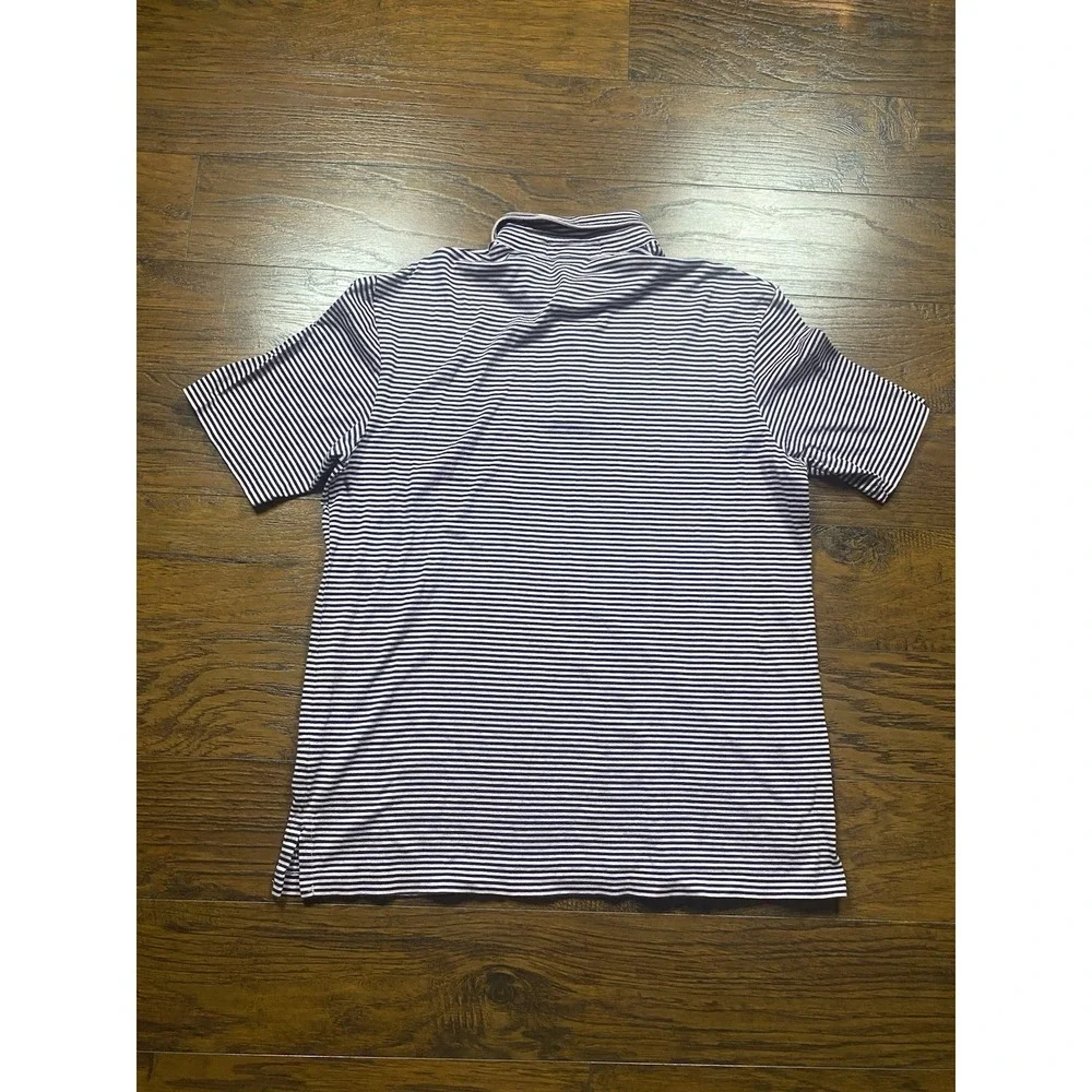 Polo Ralph Lauren Pima Performance Classic Fit Pink/Navy Striped Polo Shirt M